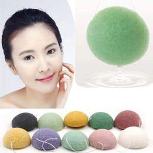 Puff Natural Cleanse Exfoliador Puff Puff Fleing Sponge Forma redonda Redonda Konjac Lavado de la cara Herramienta facial