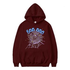 Bladerdeeg Print Sp5der Young Thug 555555 Angel Hoodie Mannen Vrouwen afdrukken Zware Stof Spinnenweb Sweatshirts Trui