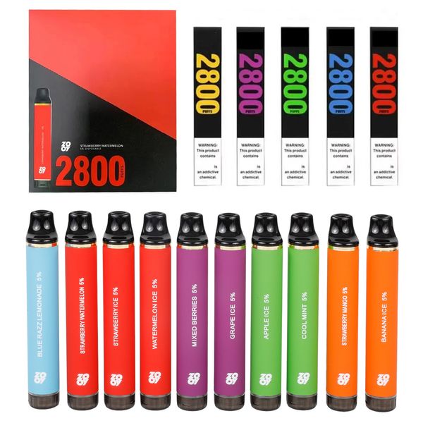 Puff Vape ZOOY 2800 bouffées vapes cigarettes électroniques gâteau stylo vape jetable 8k cristal vape 850Mah batterie vaporisateur prérempli puffbar vapeurs e-cigarette