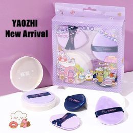 Puff Yaozhi Purple Make -up Blending Spones Set Liquid Foundation Powder Air Cushion Cosmetic Puff Beauty Tool