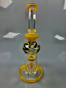 Puffco zwaartekracht Bong Honeycomb Glass Rookaccessoires Dildo Hookahs Cake Ash Catchers Oil Burner Pijp Glass Fume Hookah beker Bongs 9,8 inch in hoogte