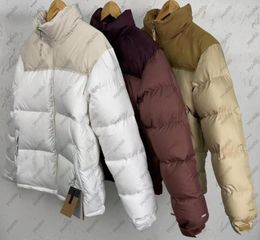 Pufferjack Donzen katoenen jassen Designer jas Heren Dames Rits Patchwork Geborduurde letters Zakken Winter Streetwear Outdoor Bodywarmer XS-2XL