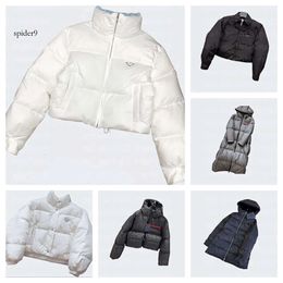 puffer jacket Mode femmes dame vers le bas doudoune manteaux d'hiver courts dames filles à la mode chaud Parkas métal Triangle lettre modèle amovible manches gilet long manteau