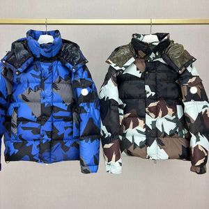 Puffer hommes à capuche doudoune concepteur Style classique Camouflage hommes brassard brodé manteau d'hiver D88
