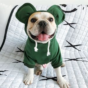 Pugkleding Franse bulldog kleding Franshond hoodie sweatshirt jas winter huisdier outfit poedel pomeranian schnauzer kleding 20103030