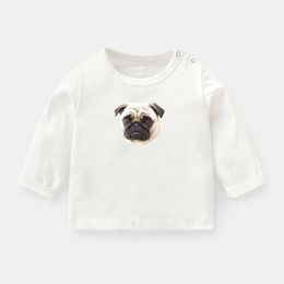 Pug chien animal aww mignon love design nouveau-né t-shirts mignon chien de pug dans ma poche imprimer couleur solide à manches longues