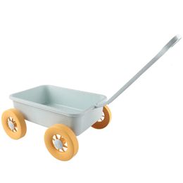 Tirez la voiture jouet pour tout-petit des jouets de sable enfants chariot petit garçon creusant le bâtiment de construction glissante en plastique 240411