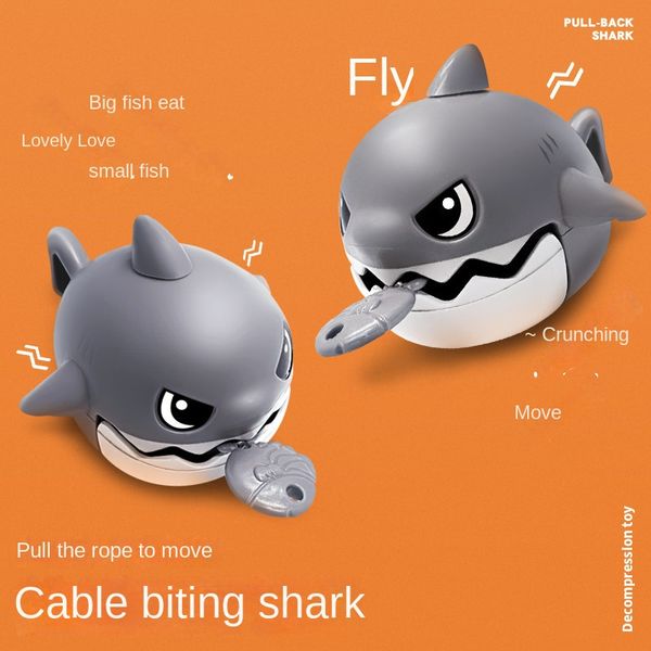 Ligne de traction Petit requin Pendant Petite bouchée de poisson Ligne de requin Keychain Jouet adapté à la clé de requin pendentif de téléphone portable