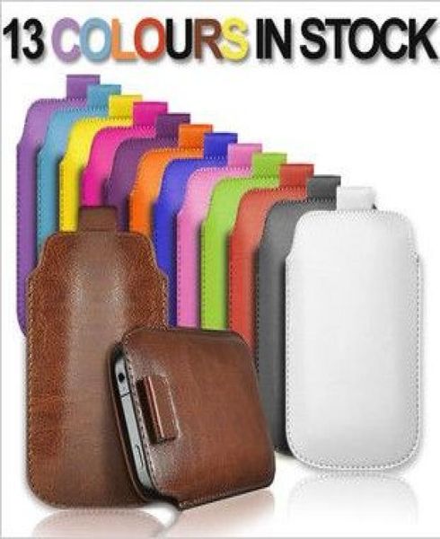 Tirca de la tabla de cuero Rope Case de funda para iPhone 4 4S 4G 5 5S 5C 5G Bolsa de manga con 13 colores8553617