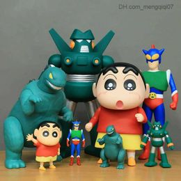 Pull Toys Crayon Shin Chan Cartoon Film rond speelgoed Kamen Monster Japans Model Decoratieve ornamenten Toys Children's Gifts Z230814