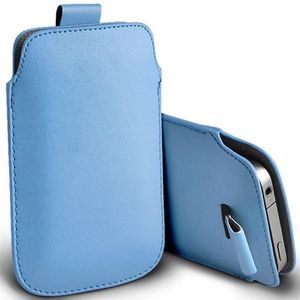 Étui à languette de traction en cuir, pochette à manches en corde pour téléphone 5 5s 6 6PLUS S6 S5 Note 4, coques de téléphone, sacs SCA