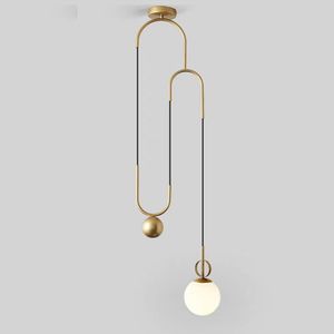 Katrol hanger hanger Scandinavisch licht restaurant hanglamp ontwerper creatieve persoonlijkheid bar goud hijsglazen bollampen