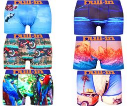 Pullin Brand Beach Underwear France France Men Boxer Shorts Sexy 3d Print Adultos tira de calzoncillos 100 Rápido Dry9345734