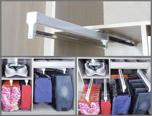 Uittreksel kast valet staaf verstelbare garderobe kleding rail top montage garderobe hanger rack balk balk lagere dia zware tlage t20047195045