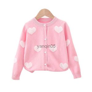 Pull 2022 printemps nouvelle mode filles Cardigan pull bébé manteaux beaux enfants chandails tricotés pour enfant en bas âge fille vêtements 2 3 4 5 6 7Y HKD230719