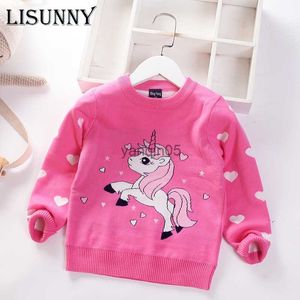 Pull 2023 filles pull automne hiver dessin animé amour bébé pull enfants pulls enfant en bas âge pull enfants vêtements tricotés 2-7y HKD230719