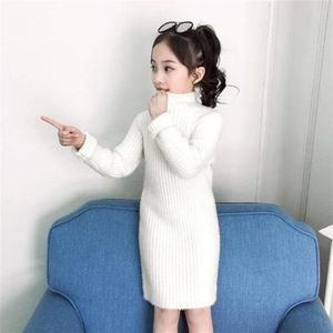 Pullover 3-12 jaar Lent Autumn Winter Girls Sweater Jurk Baby Toddler Teenage Kids Kinderkleding AA5355 221128