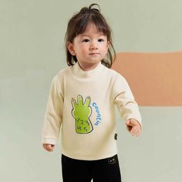 Pullor Amila Baby T-shirt 2023 Laine hivernale chaude Multi-colored couche de couchet de dessin animé motif bébé vêtements240502