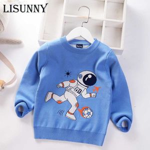 Jersey Otoño e Invierno 2023 New Baby Boys Sweater TFI Leap Card Communication Suéter para niños Zapatillas para niños Moda Ropa para niños 1-7y Z230724