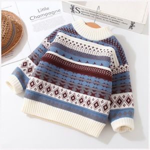 Pullover herfst baby jongens truien jas kinderen breien pullovers tops peuter meisjes cartoon lange mouw warm 221128