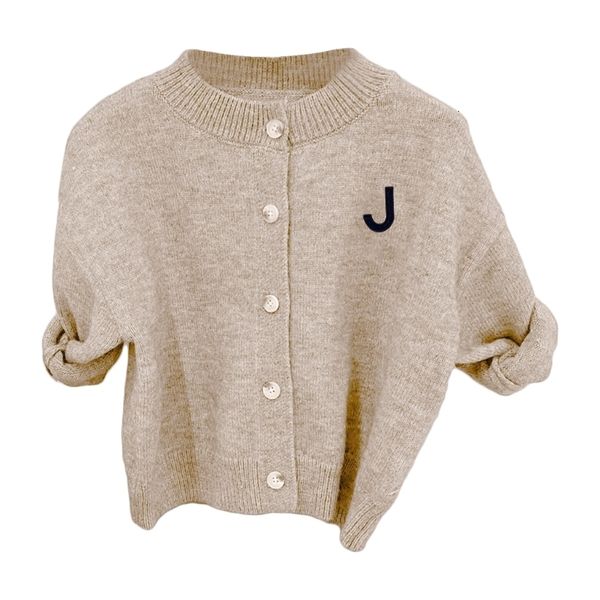 Pull automne garçons pull manteau enfant vêtements mode tricot enfant en bas âge bébé chaud Cardigan enfants lettre motif 230619