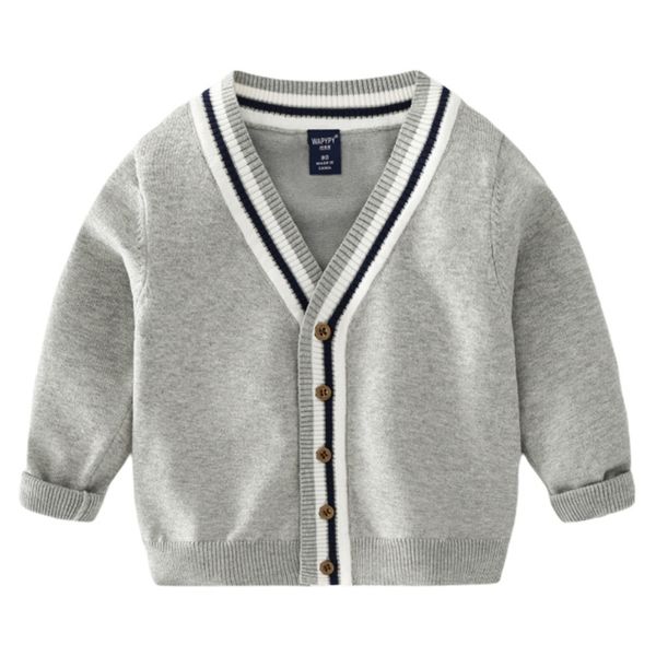 Jersey otoño niños niño suéter casual cardigans niños moda primavera vneck cardigans para niños 26 años 230825