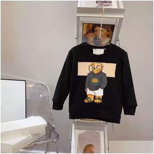 Pullover Baby Truien Plover Kleding Kids Designer Meisjes Jongens Kleed Met Letter Witte Glazen Beer Casual Jumper Lente Herfst Win Dhkmb