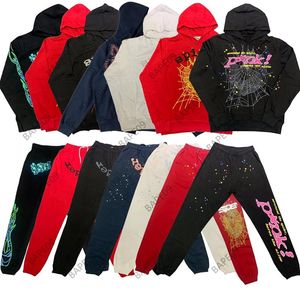 Trui Zwart Sp5der Young Thug 555555 Angel Hoodies Mannen Schoen Afdrukken Spinnenweb Sweatshirts Designer Vrouwen Rode Hoodie257a