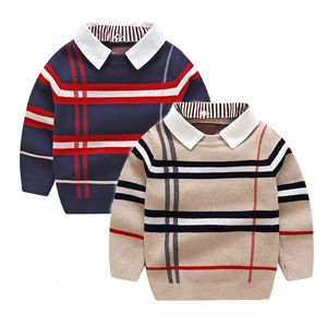 Trui Kinderkleding Winter Warme Top 2-8Y Jongen Lange Mouw Trui Gebreide Heren Kinderen Lente Herfst Vest Baby Trui 231102