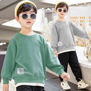 Pullover Children's Clothing Boys 'Sweaters Spring en tops Koreaanse T-shirts Big Children's Autumn Sweater 0913