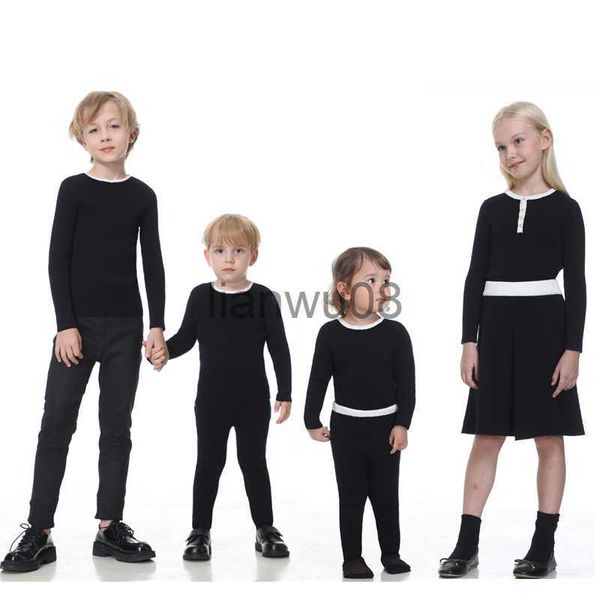 Pull Enfants Vêtements Espagnols Ensemble Garçons Filles Tricoté Vêtements Costume Bébé Chandails Fille Jupes En Tricot Garçon Tricot Tops Frère Soeur x0818