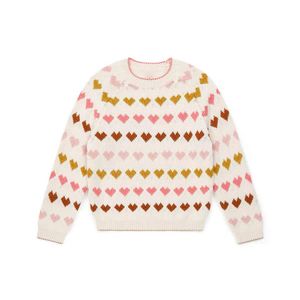 Pullover enkelibb mooie kinderen meisjes hartpatroon sweaters mooie kwaliteit wol gemaakt gebreide lange mouw herfst en winter tops 221128