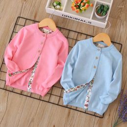 Pullover Everweeksend Kids Meisjes Gebreide Trui Vesten Jassen Snoep Roze Blauw Kleur Kerstmis Sweet Children Fashion Clothing