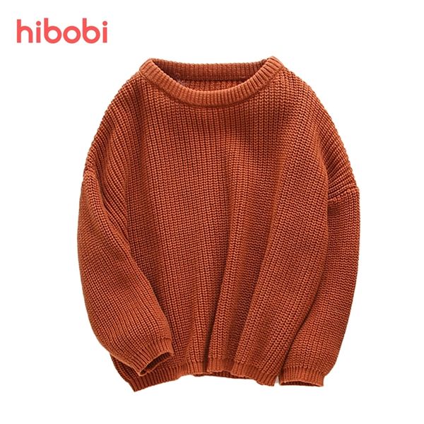 Pullover Hibobi Autumn bébé vêtements garçons pulls kildler tanding tricot tricot tricots à manches longues en manches longues Pullover Tops 220909