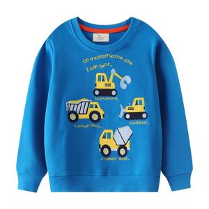 Pullover jumping meters aankomst cartoon borduurwerk herfst jongens sweatshirts lange mouwen babykleding verkopen kinderen shirts 220924