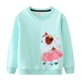 Pullover jumping meters lange mouw kinderen s sweatshirts dieren muis applique herfst winter kinderen capuchon shirts baby kostuum tops 221122