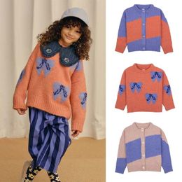 Suéter para niños Wyn 2023 Otoño Niñas Estilo británico Tops de punto 1 12 años Bebé Invierno Ropa cálida de algodón puro 230906