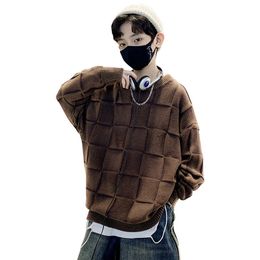 Pull style coréen garçons pulls automne hiver enfants tricotés à manches longues vêtements école adolescente couleur unie 514T 230918