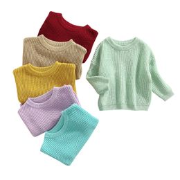 Pullover Lioraitiin 05 anni Maglioni girocollo per bambini maglioni invernali caldi a maniche lunghe a maniche lunghe color caramello Pullover 231030