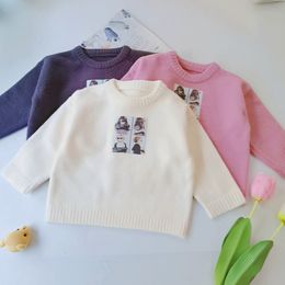 Trui Kleine Jongens Truien Mooie Ontwerp Zacht Materiaal 26 jaar Herfst Winter Mode Stijl Meisjes Gebreide Trui Baby Baby 230608