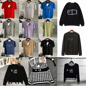 Designer Mens T-shirt Paris Femmes Lettre Imprimer À Manches Courtes Col Rond Sweats À Capuche En Coton T-shirts Polo Taille XS-2XL balman