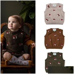 Pull Plover Kids Sweater Shirley Bredal Brand Girls Vêtements Automne Toddler Gest Mushroom broderie Coton Baby Soft Baby Boys Knit T DHP5Q
