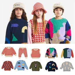 Pullover voorverkoop bobo herfst winter kinderen jongens meisjes sweaters brei jumpers kleding cartoon kinderen vestiging breien trui 220909