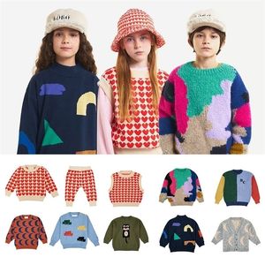 Pull prévente Bobo automne hiver enfants garçons filles pulls tricot pulls vêtements dessin animé enfants cardigans tricot pull 220914