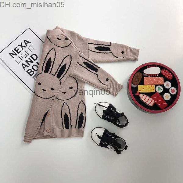 Suéter Suéter Niñas pequeñas Chaquetas de punto Abrigo Conejo de dibujos animados Niños Algodón Prendas de punto Otoño Invierno Niños Niña Suéter Suéteres Niños Abrigo HKD230719 Z230721