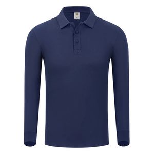 Pull-shirt pour hommes, Polo de Golf, vêtements d'automne et d'hiver à manches longues, chemises à revers, couleur unie, boutons pour femmes personnalisables 240104