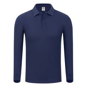 Pull-shirt pour hommes, Polo de Golf, vêtements d'automne et d'hiver à manches longues, chemises à revers, couleur unie, boutons pour femmes personnalisables 240117