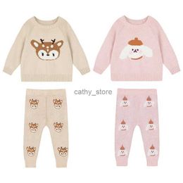 Trui Lente Baby Knitwear Voor Jongens Meisjes Baby Meisje Kleding Baby Boy Trui Sets Tops + Broek Pull Fille Pasgeboren Outwears Sets 0-3YL231215