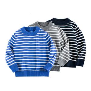 Pullover Spring Winter Children Stripe Sweater for Boys Girls Clothe