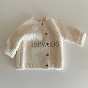 Pull Pull Infant Sens Pull Casual Manteau Bébé Col Rond Laine Tricoté Cardigan Automne Et Hiver Vêtementsbébé Fille Vêtements D'hiver x0818